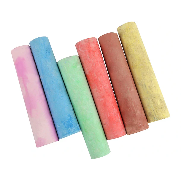  Giz para chao cores sortidas cx 6 un 2