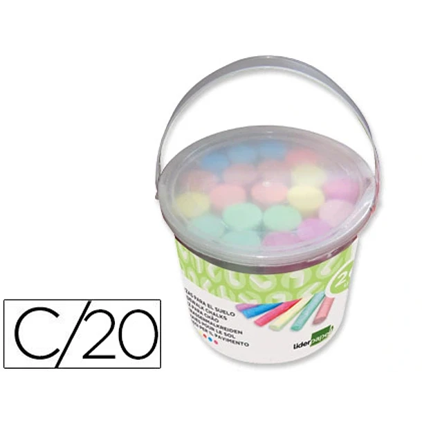 Giz para chao cores sortidas cx 20 un 1