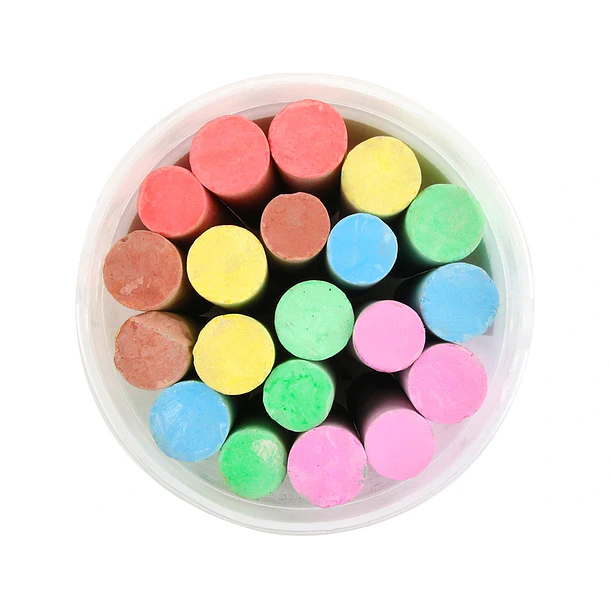 Giz para chao cores sortidas cx 20 un 2