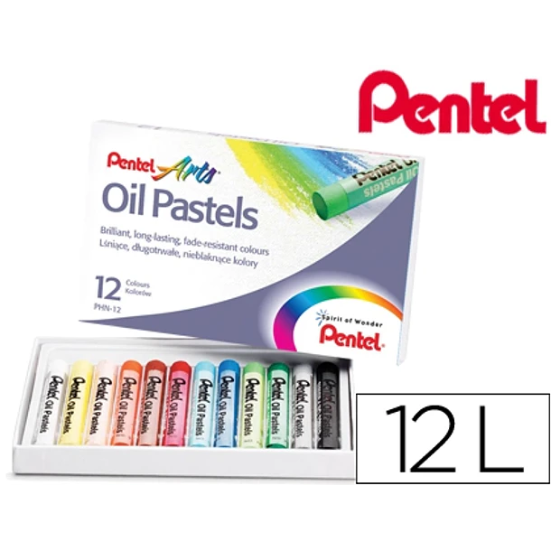 Pastel de oleo pentel arts 12 cores. 1