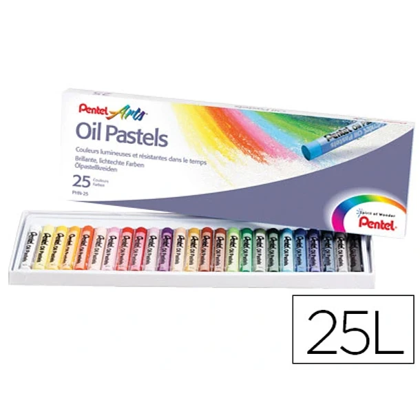 Pastel de oleo pentel arts 25 cores. 1
