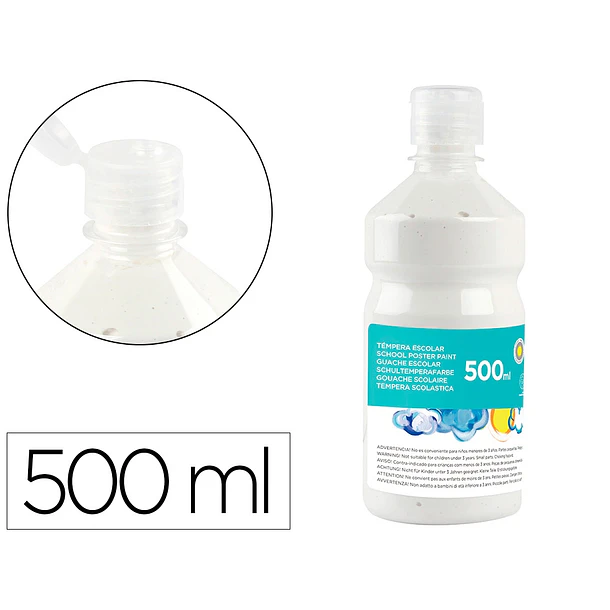 Guache escolar  500ml branco 1