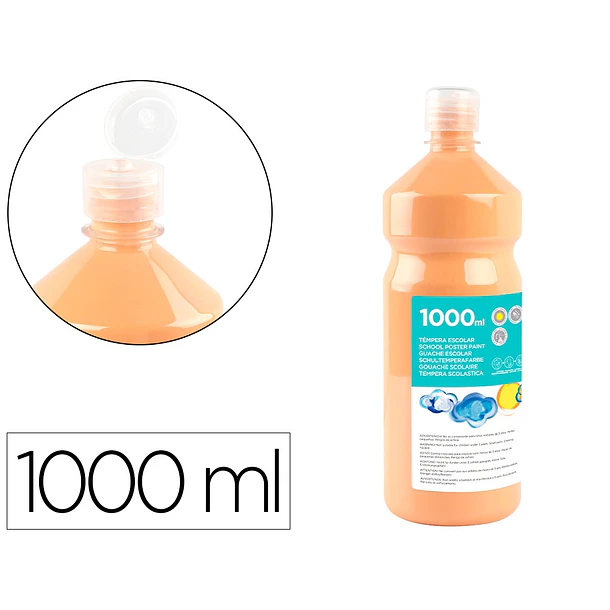 Guache escolar 1000 ml beje 