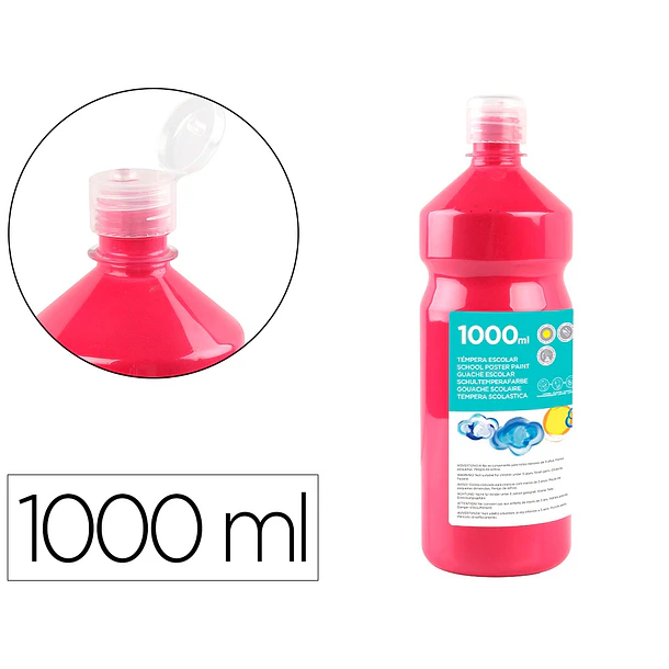 Guache escolar 1000 ml fucsia 
