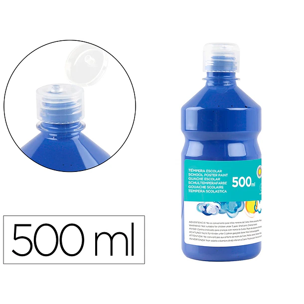 Guache escolar 500ml azul marinho 