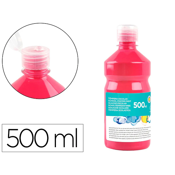 Guache escolar 500ml fucsia 
