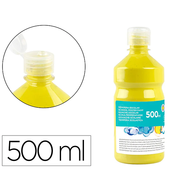 Guache escolar 500 ml amarelo limão 