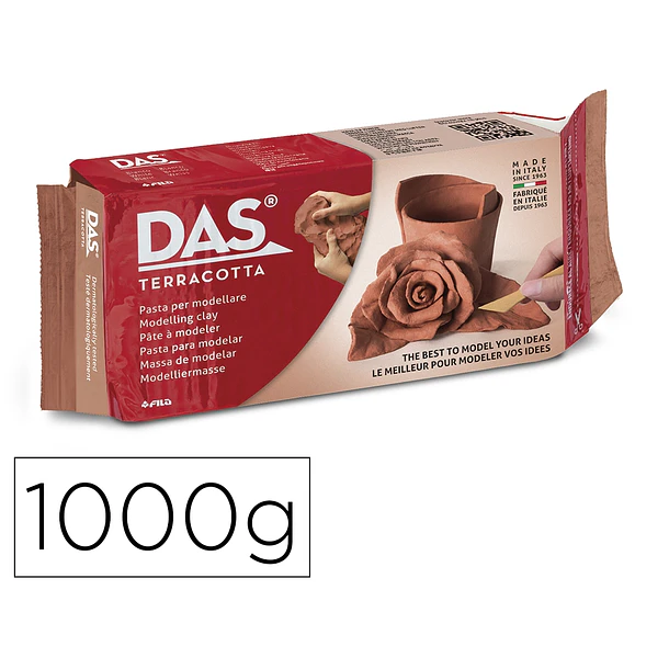 Pasta modelar DAS 1kg terracota 