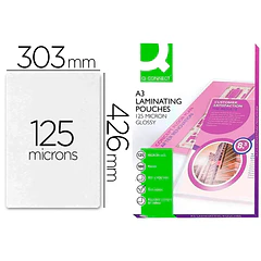 Bolsa plastificar A3 125 mic. cx 100