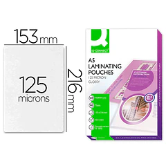 Bolsa plastificar A5 125 mic. 100 un