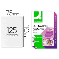 Bolsa plastificar 110x75mm 125 mic. cx 100 