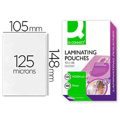 Bolsa plastificar A6 125 mic. cx. 100 