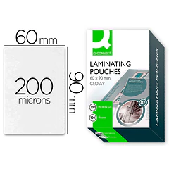  Bolsa de plastificar  90x60mm 200 mic. cx 100 