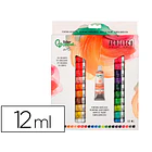 tinta acrílica cx 24 tubos alumínio 12ml cores sort. 1