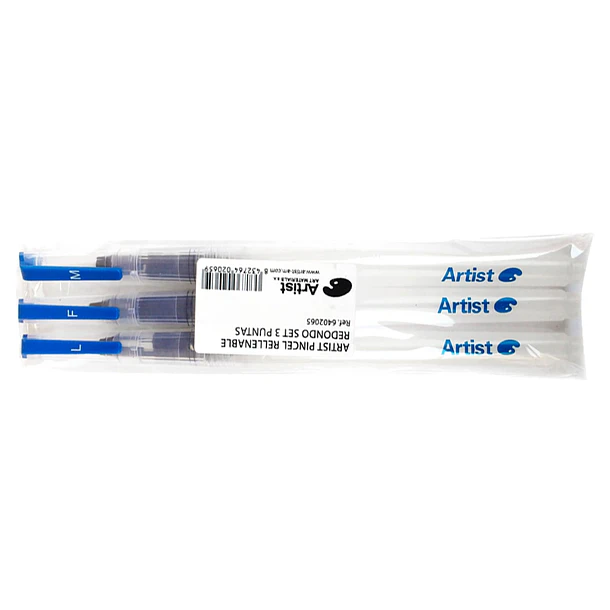 Pincel artist recarregavel redondo 3 un sortidas 1