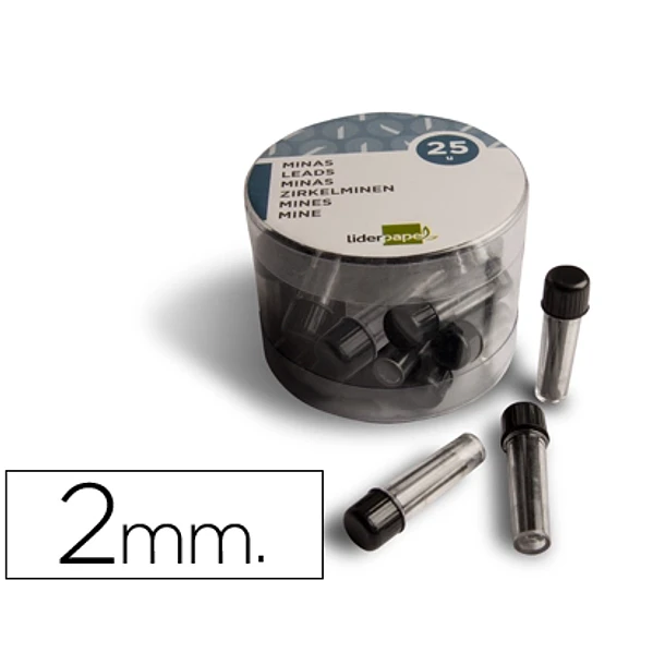  Minas compasso 2mm estojo 3 minas pack 25 un. 