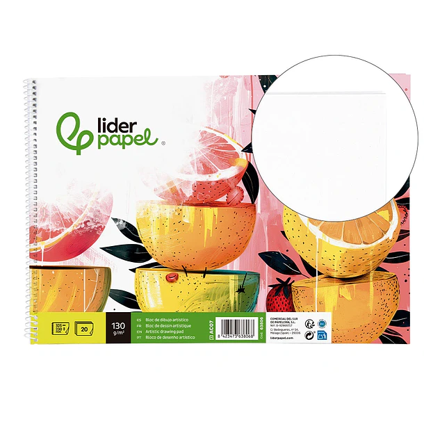 Bloco desenho artistico espiral 230x325 20fl. 130gr 