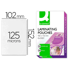 Bolsa plastificar  102x152mm 125 mic. cx 100 