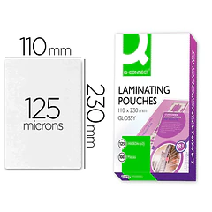   Bolsa de plastificar 110x230mm 125 mic. cx 100 
