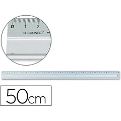 Regua metalica aluminio  50 cm.