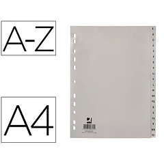 Separador A4 alfabeticos A/Z  plastico 