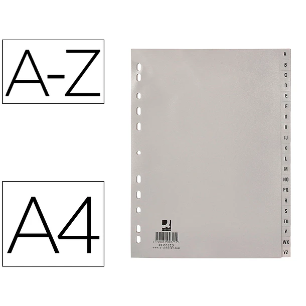Separador A4 alfabeticos A/Z  plastico  1