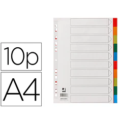  Separador A4 plastico conj. 10 separadores 