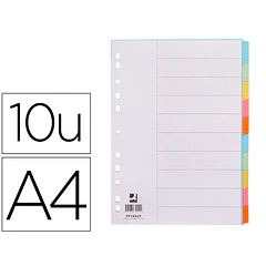 Separador cartolina A4 10 separadores.