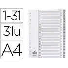 Separador A4 numerico plastico 1-31   1