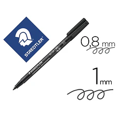 Marcador staedtler  0,8-1 mm preto CX 10