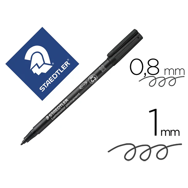 Marcador staedtler  0,8-1 mm preto CX 10 