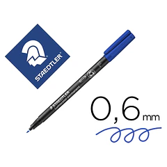 Marcador staedtler  0,6mm azul.cx 10