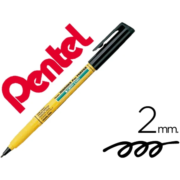 Marcador Pentel  p/tecido preto 12 un. 1