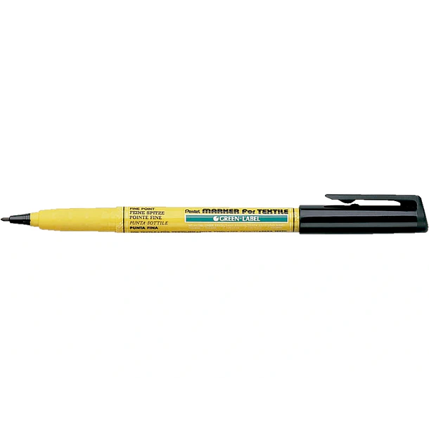 Marcador Pentel  p/tecido preto 12 un. 2