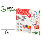 Marcador giz liquido cx 8 un. cores sortidas. 1