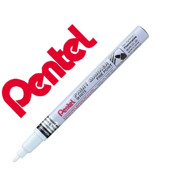 Marcador pentel  branco cx. 12  