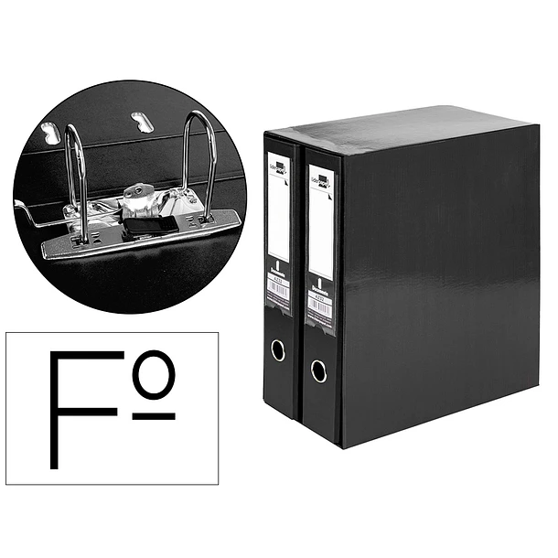 Modulo 2 pastas arq, L 75 preto. 1