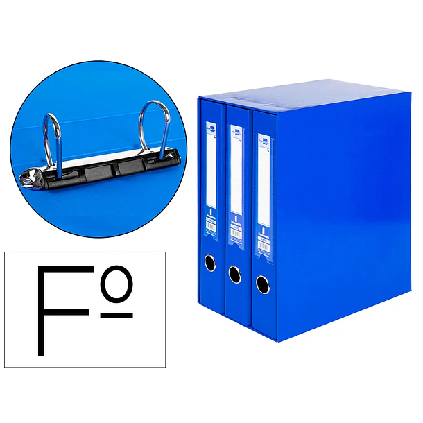 Modulo de 3 pastas de arquivo L60 azul. 1