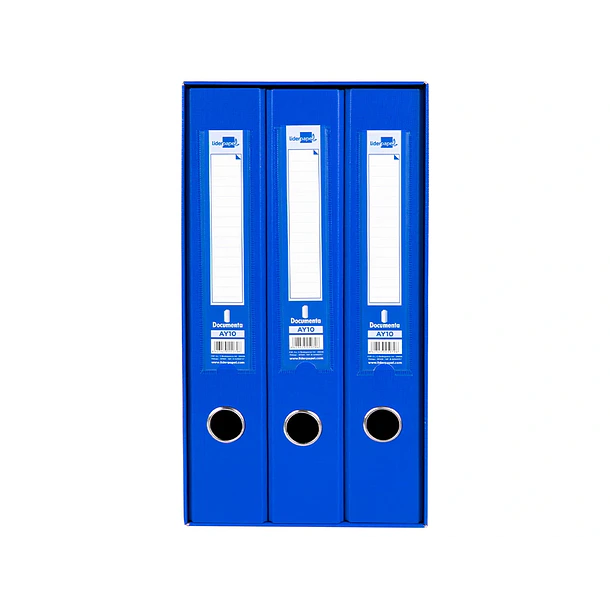 Modulo de 3 pastas de arquivo L60 azul. 2