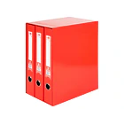 Modulo de 3 pastas de arquivo L60 vermelho 2