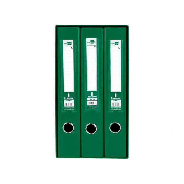 Modulo de 3 pastas de arquivo L60 verde 2