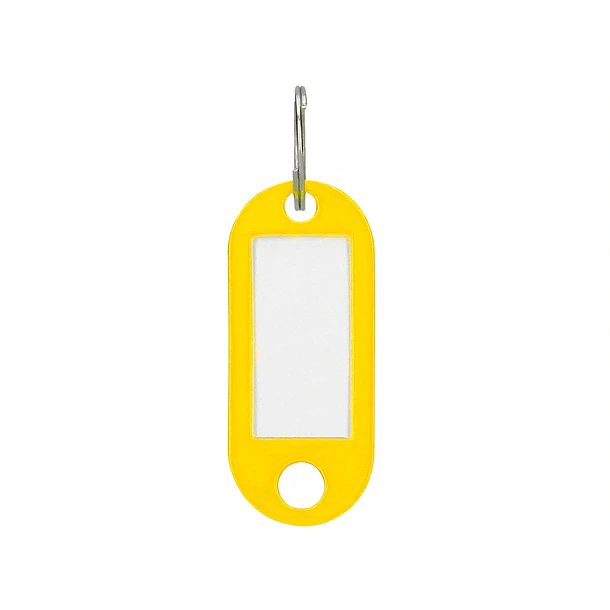 Chaveiro porta-etiquetas  amarelo cx 100 un 2