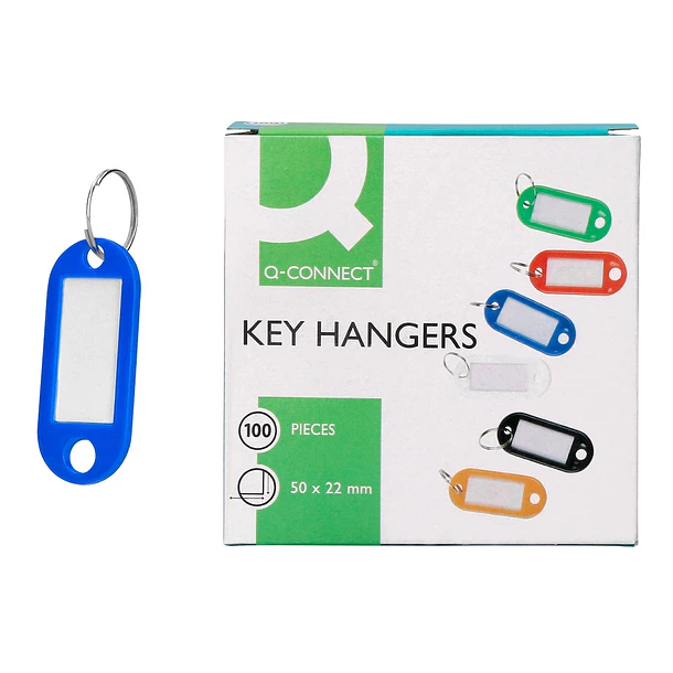 Chaveiro porta-etiquetas  azul cx 100 un 1