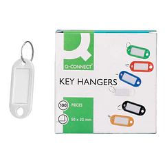 Chaveiro porta-etiquetas branco cx 100 un