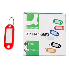 Chaveiro porta-etiquetas vermelho cx 100 un