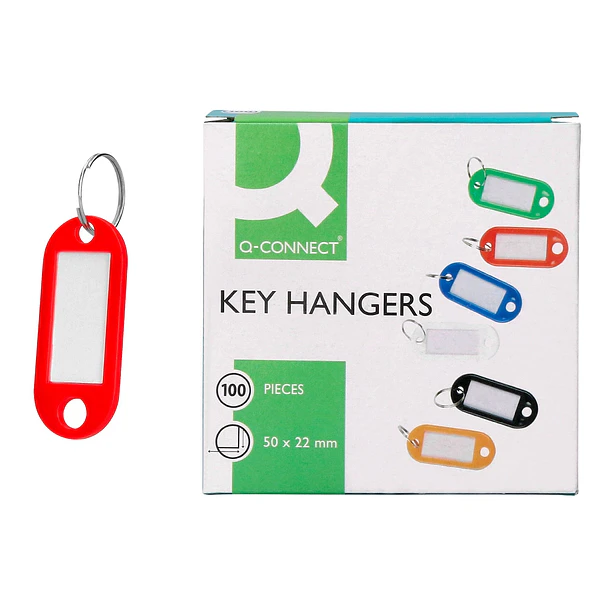 Chaveiro porta-etiquetas vermelho cx 100 un 1