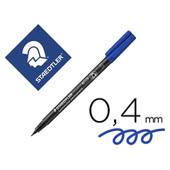 marcador staedtler ponta 0,4mm azul. cx 10