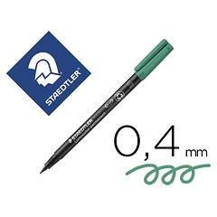 marcador staedtler ponta 0,4mm verde cx 10