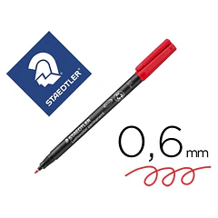 Marcador staedtler  0,6mm vermelho cx 10