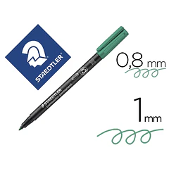 Marcador staedtler ponta 0,8-1 mm verde cx 10
